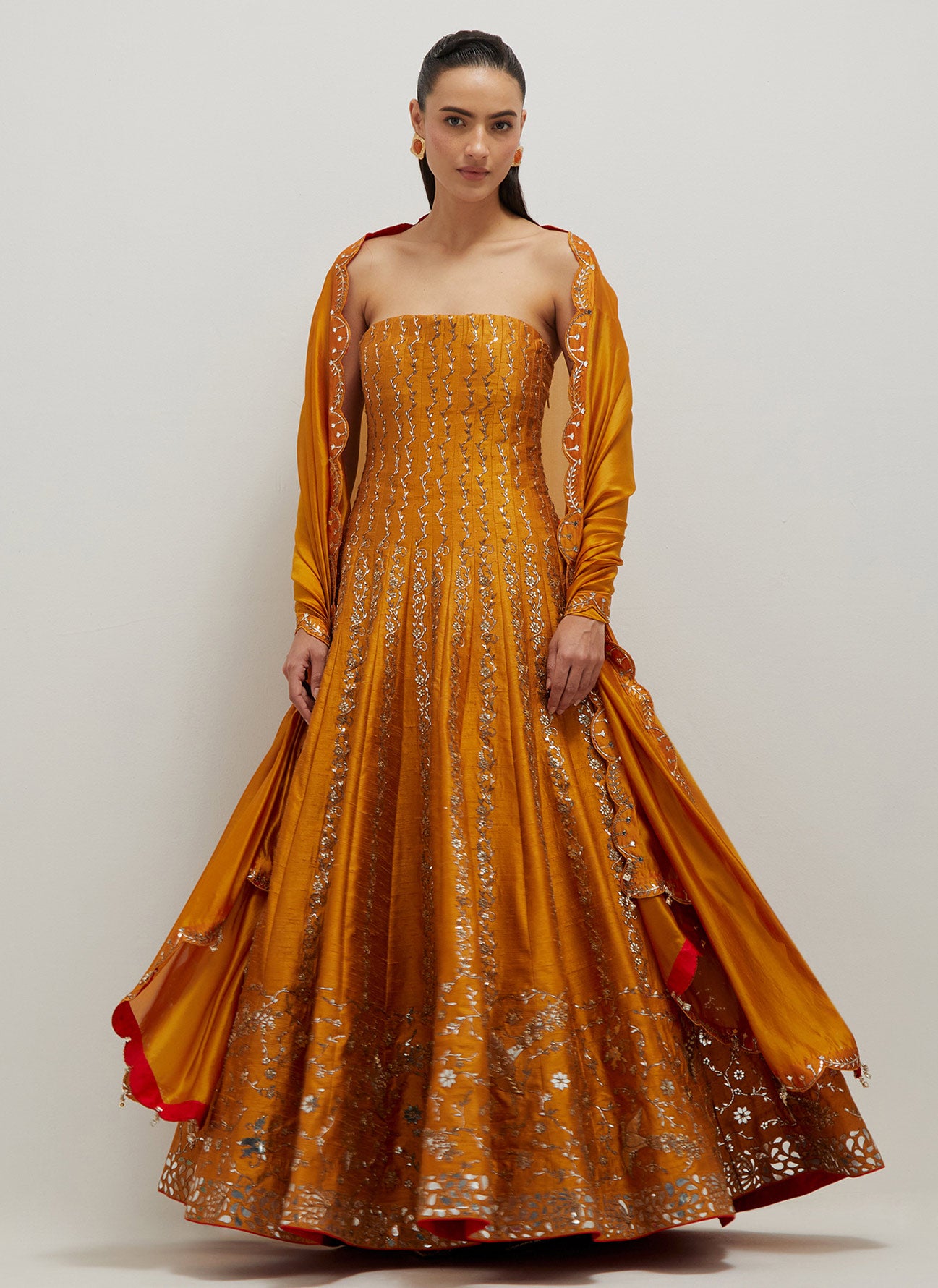 Sarso Off Shoulder Anarkali