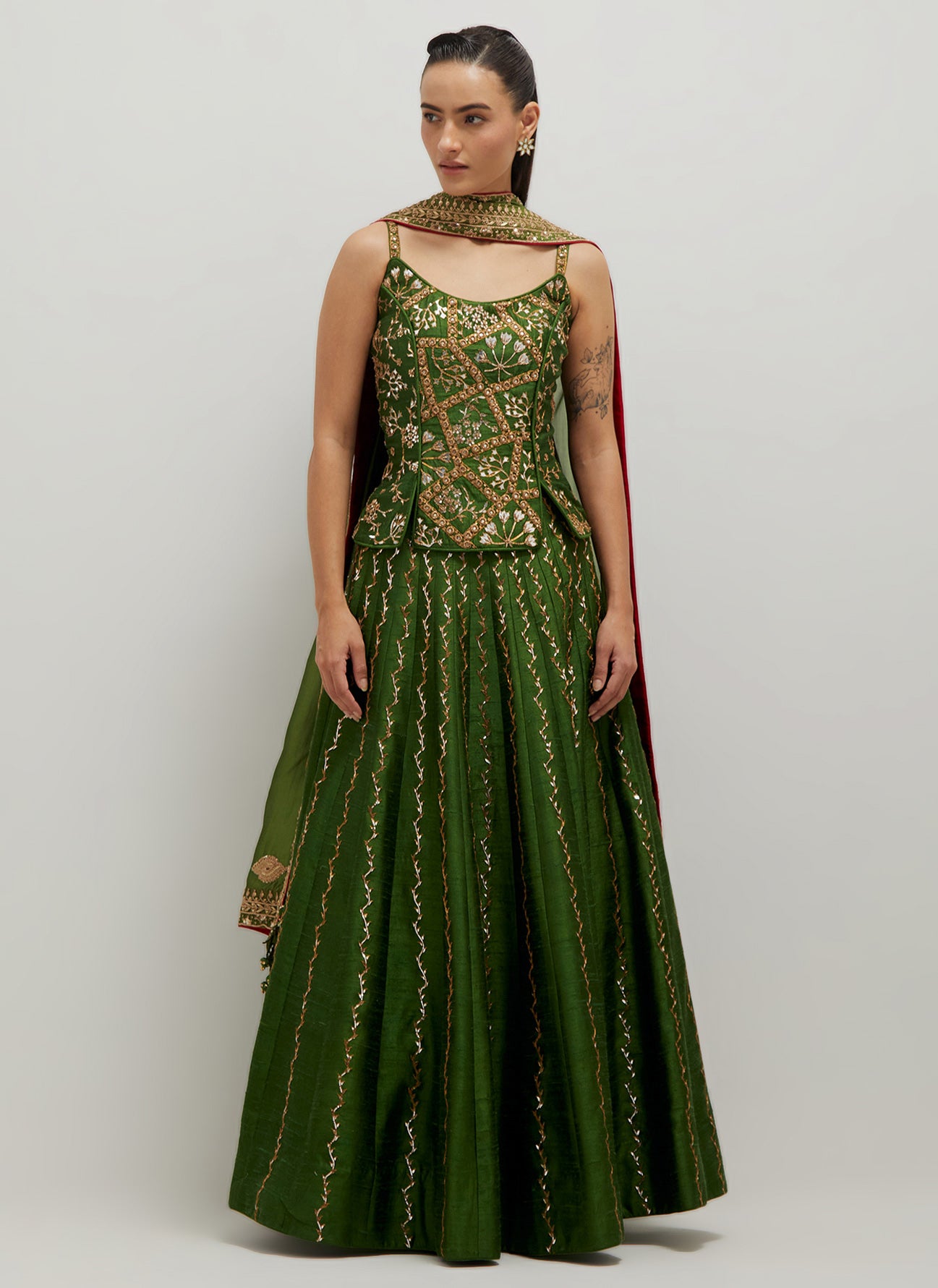 Kaccha Aam Lehenga Set
