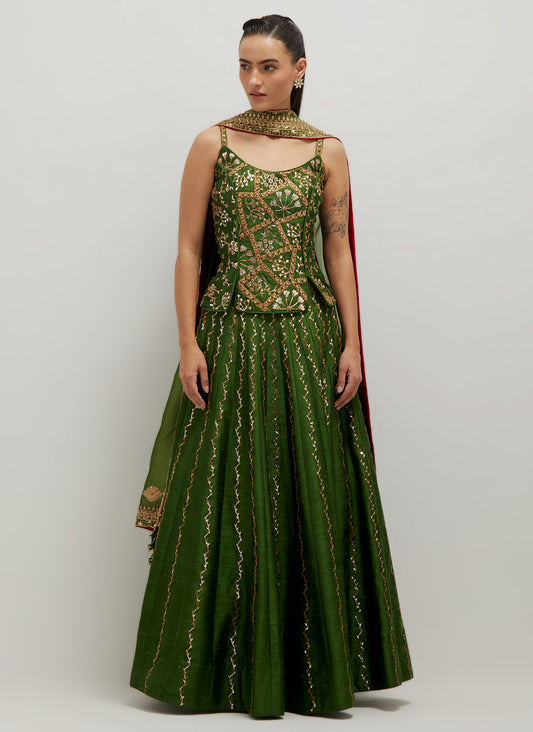 Kaccha Aam Lehenga Set