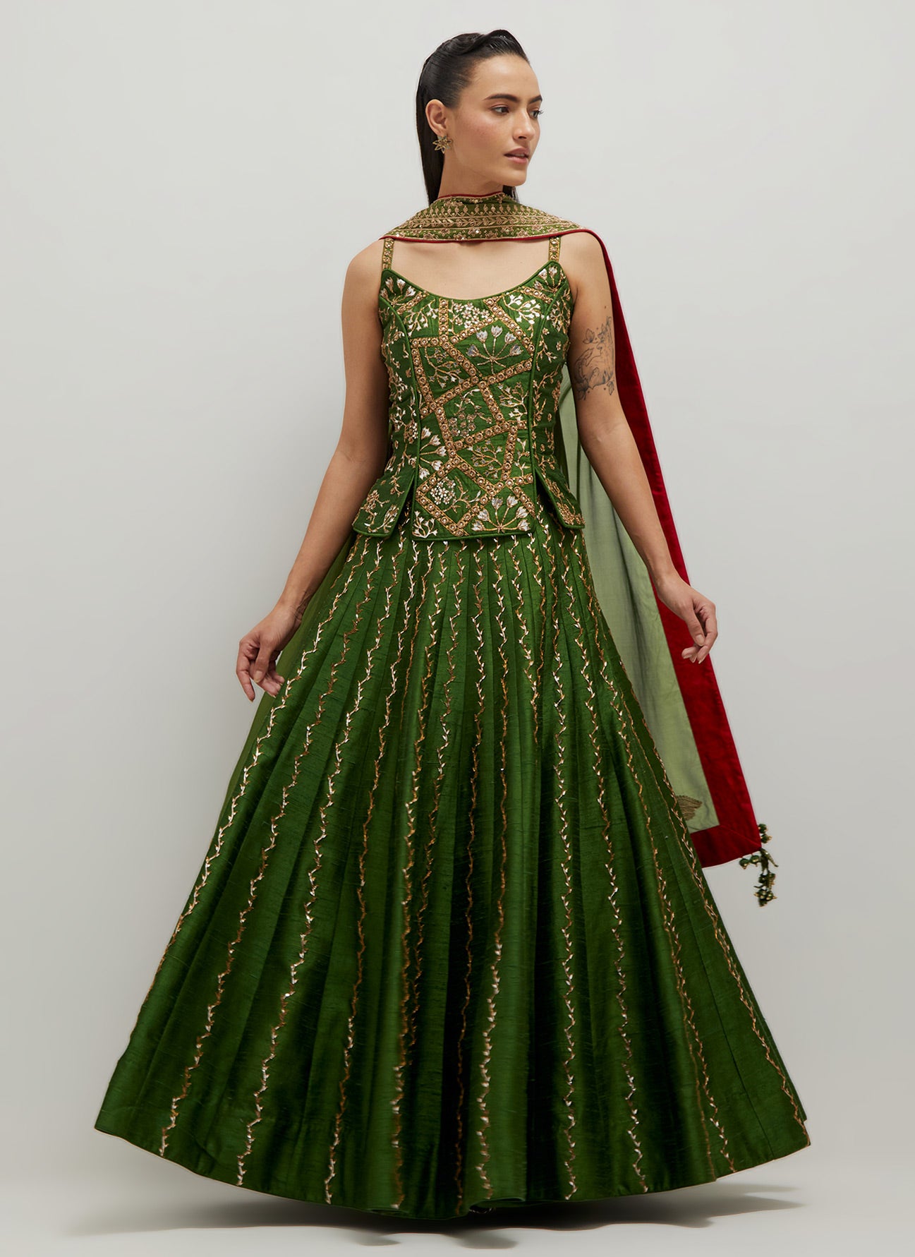 Kaccha Aam Lehenga Set