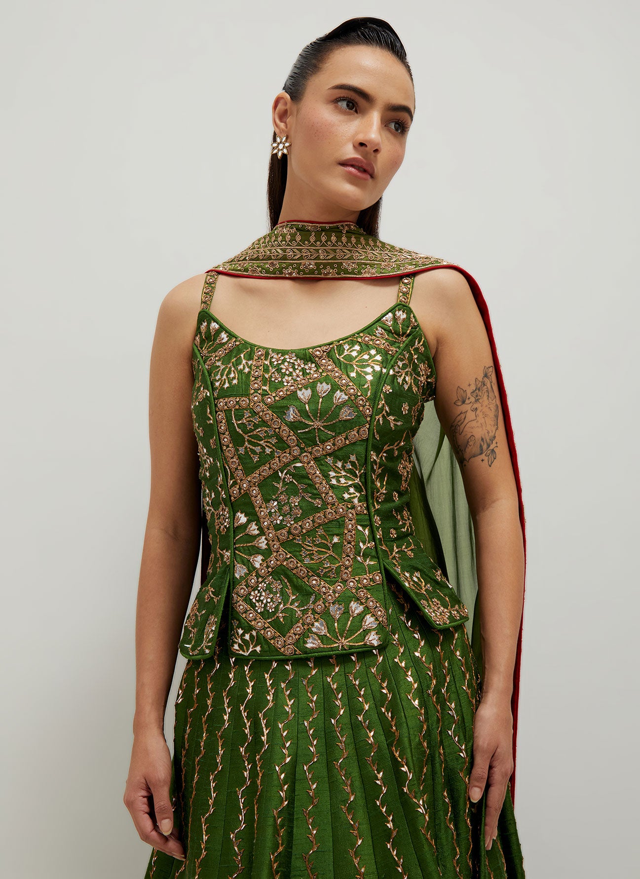 Kaccha Aam Lehenga Set