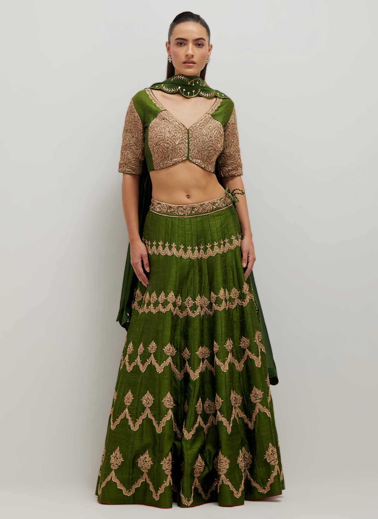 Kaccha Aam Lehenga Set