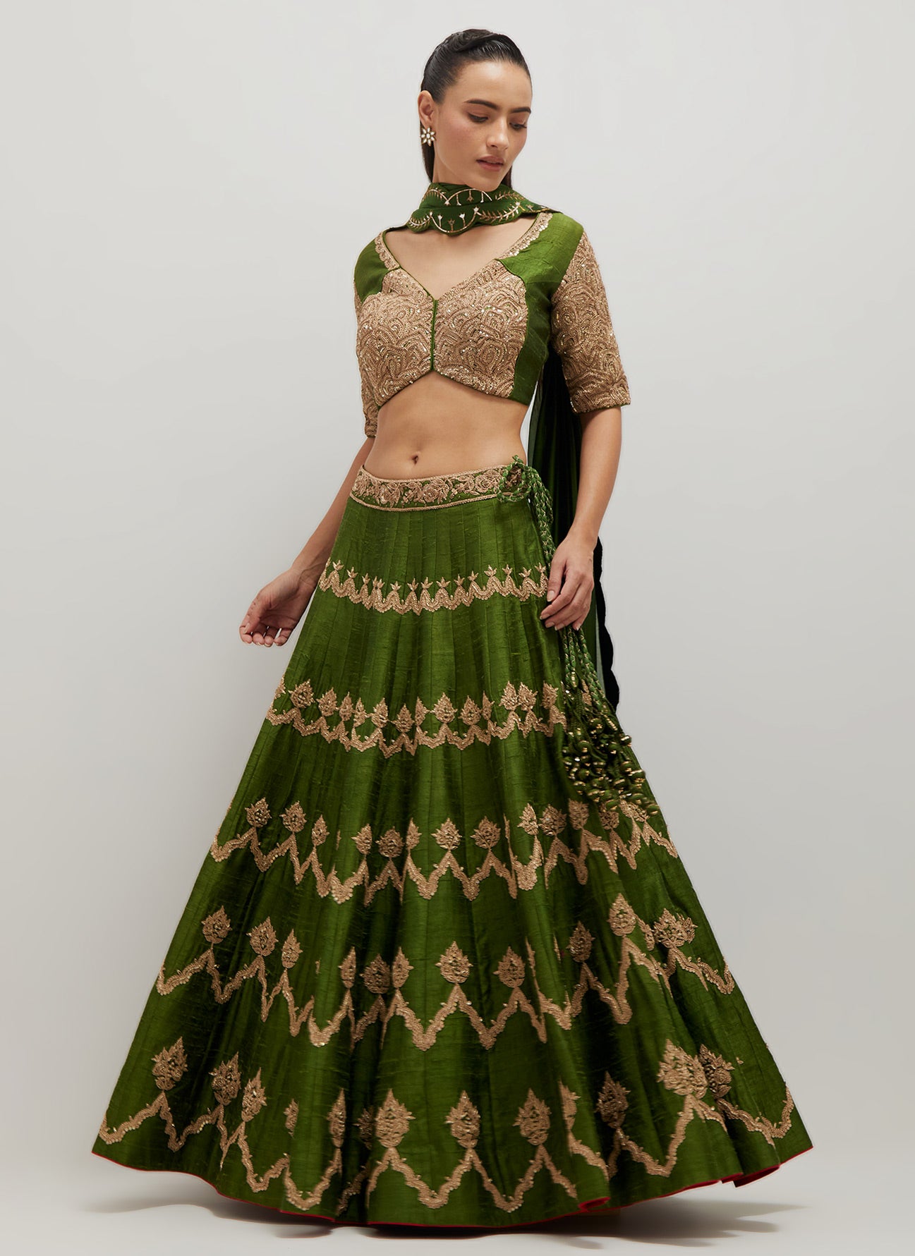 Kaccha Aam Lehenga Set