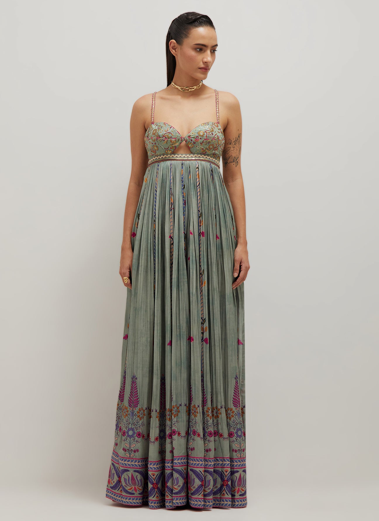 Sage Bralette Maxi Dress