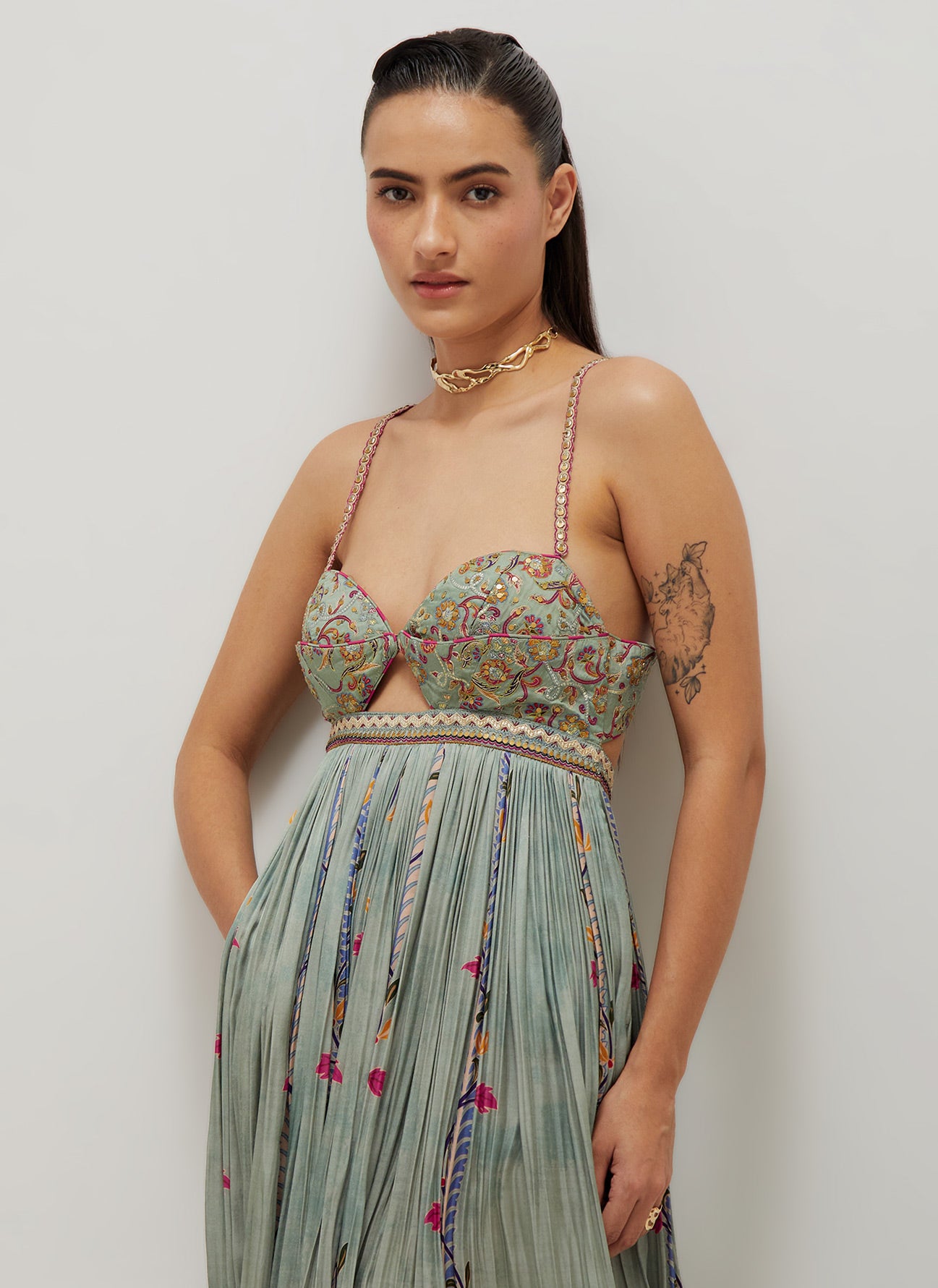 Sage Bralette Maxi Dress
