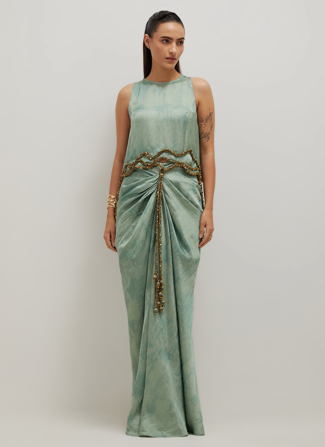 Sage Top And Skirt