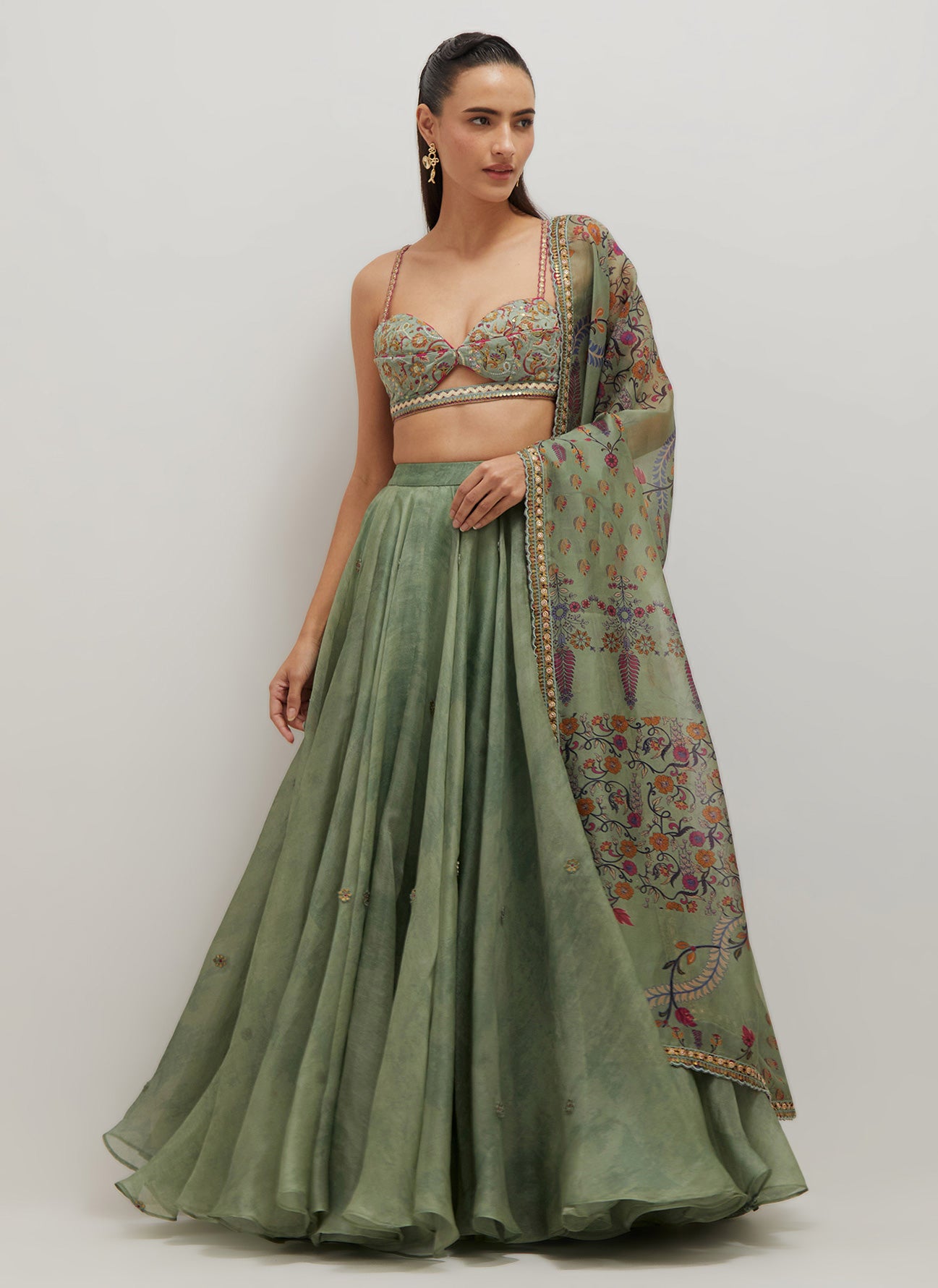 Moh Bralette Lehenga Set