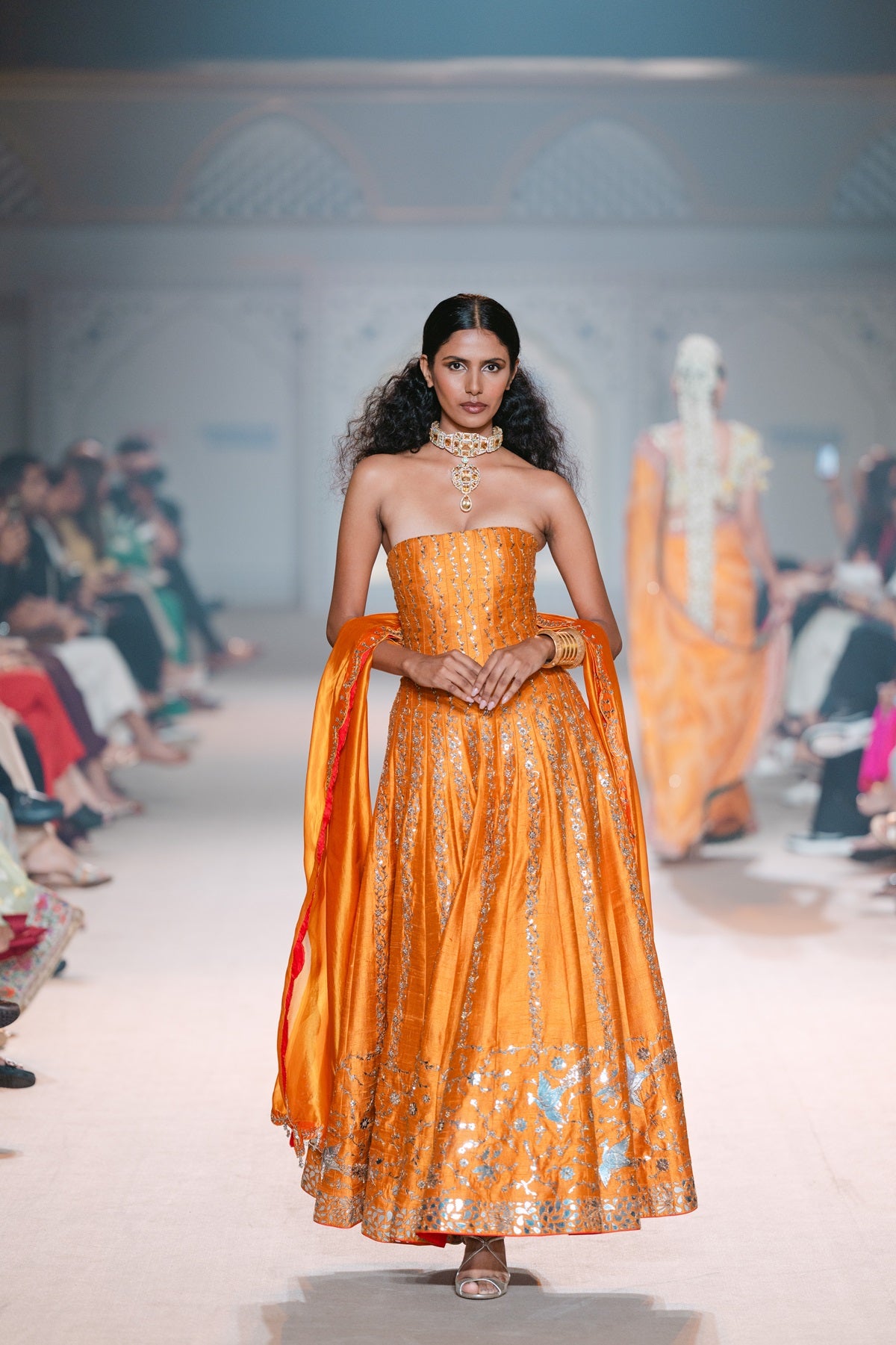 Sarso Off Shoulder Anarkali