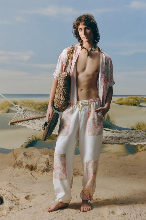 Linen Patch Pants
