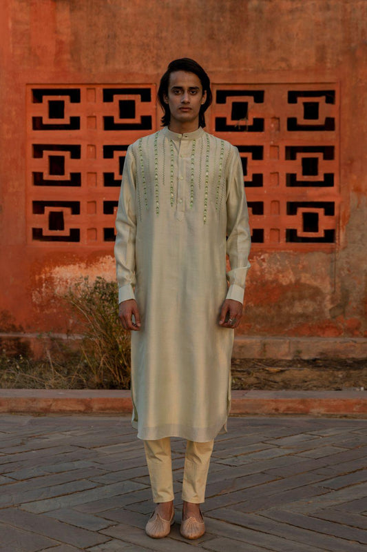 Resham Work Kurta With Pants