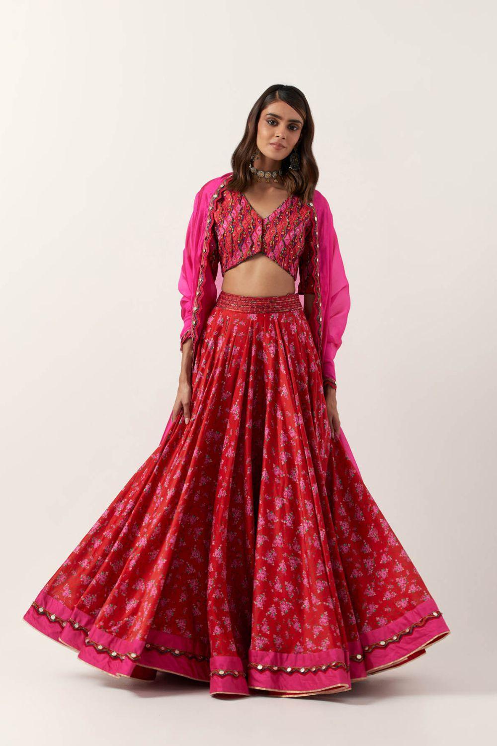 Surkh Laal  Lehenga with Blouse And Dupatta