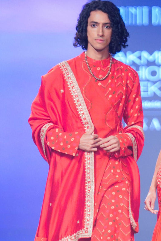 Kurta With Pants And Dushalla