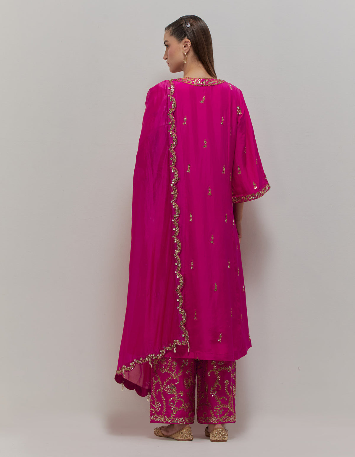 Rasberry Alia choga set